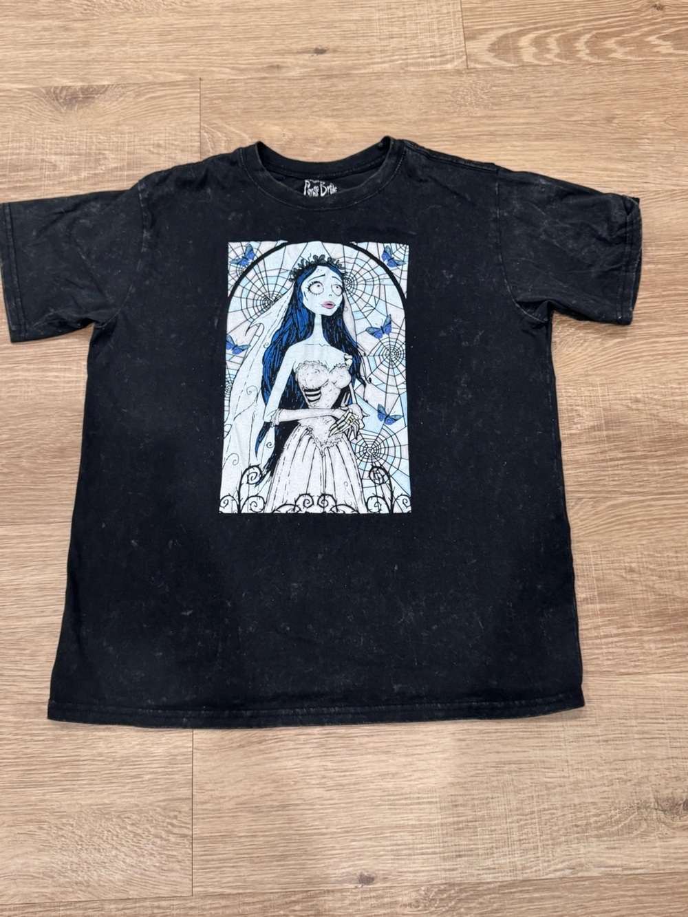 Tim Burton Corpse Bride Long Sleeve Graphic Top Black L